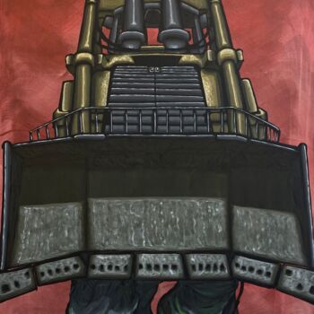 Painting titled "Monstre de niveau 2" by Philippe Keat Chea Oum, Original Artwork, Acrylic