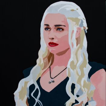Painting titled "Khaleesi" by Jean Philoctete, Original Artwork, Acrylic