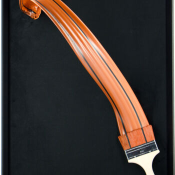 Painting titled "Mirage ocre orange…" by Audrey Steiner, Original Artwork, Plastic Mounted on Wood Stretcher frame
