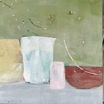 Painting titled "Objets et Anecdotes" by Diana Barrault, Original Artwork, Acrylic