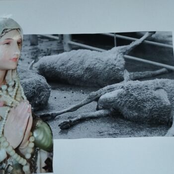 Collages intitulée "Miséricorde" par Lielie Sellier, Œuvre d'art originale, Collages