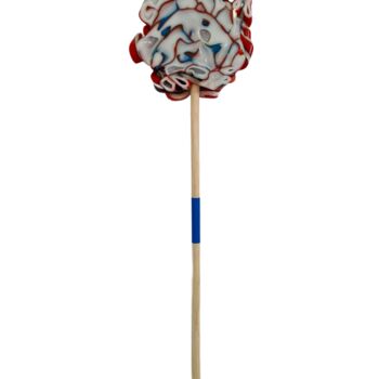Sculpture titled "Lollipop Flower 1" by Audrey Steiner, Original Artwork, Plastic