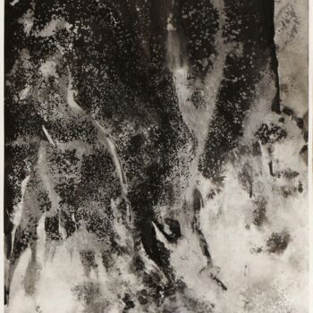 Drawing titled "Falaises, ressac #0…" by Yann Bagot, Original Artwork, Ink