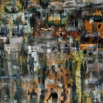 Drawing titled "Collage 3" by Frederic Romain Gilles, Original Artwork, Pastel