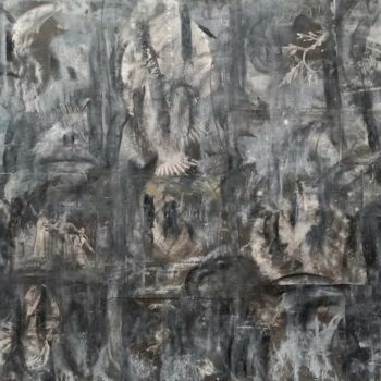 Drawing titled "COLLAGE 5" by Frederic Romain Gilles, Original Artwork, Pastel
