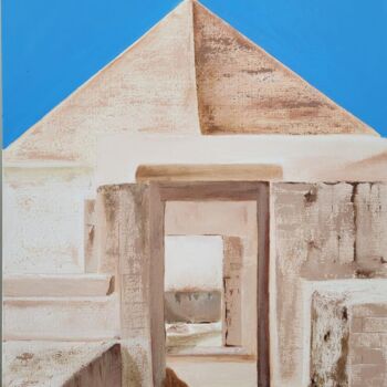 Painting titled "Pas-Sage Egypte" by Ghitab, Original Artwork, Oil