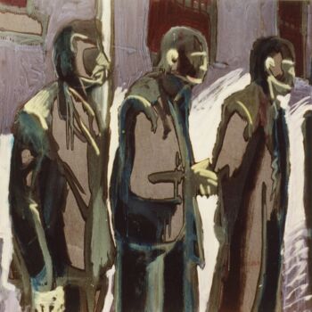 Painting titled "Groupe Manouchian,…" by Olivier Jullien, Original Artwork, Oil