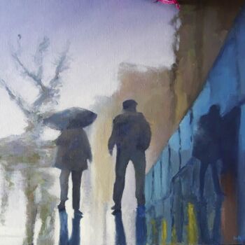 Painting titled "4 - sous nos pieds" by A.N.Leroux, Original Artwork, Fabric