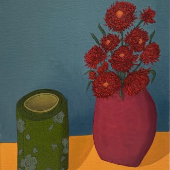 Peinture intitulée "Aux toilettes" par Hortense Laurent, Œuvre d'art originale, Huile