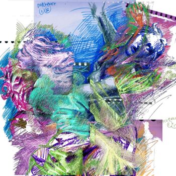 Drawing titled "Perséphone Bernin" by Olivier Jullien, Original Artwork, Aluminium