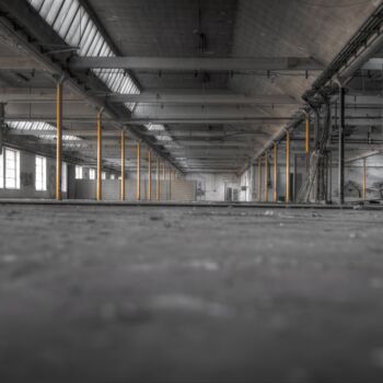 Photography titled "usine 1" by Lee O'Neil, Original Artwork, Aluminium