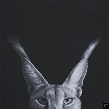 Painting titled "caracal - Emmanuel…" by Emmanuel Cerda, Original Artwork, Acrylic