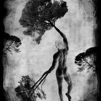 Printmaking titled "homme-arbre-4" by Daniel Nassoy, Original Artwork, Digital Print