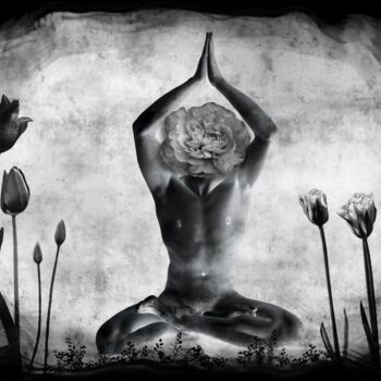 Photography titled "homme-fleur-tulipe" by Daniel Nassoy, Original Artwork, Digital Print