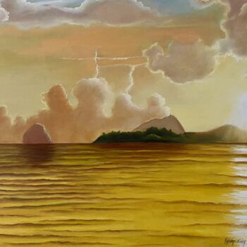 Painting titled "le diamant 2" by Sylvainollivier, Original Artwork, Oil