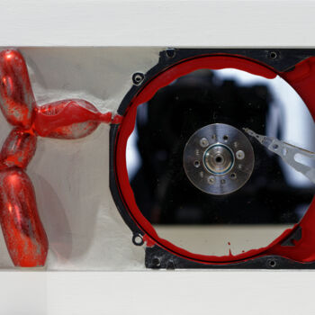Sculpture titled "DD42+, Hi Jeff." by Guykayser, Original Artwork, Aluminium