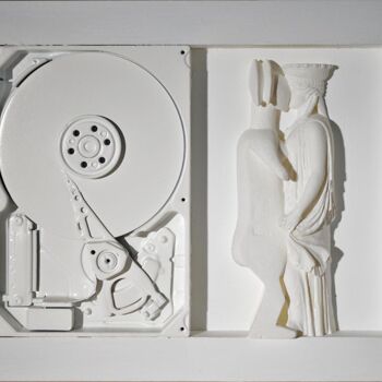 Sculpture titled "DD46+" by Guykayser, Original Artwork, Aluminium