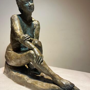 Sculpture intitulée "l'attente3" par Carol Saint Georges, Œuvre d'art originale, Argile
