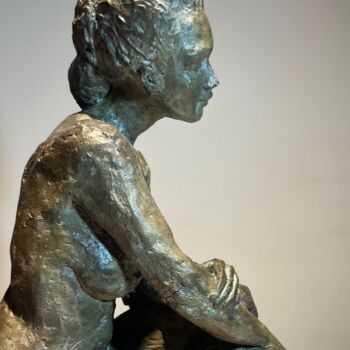 Sculpture intitulée "l'attente1" par Carol Saint Georges, Œuvre d'art originale, Argile