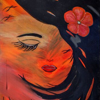 Painting titled "Songe des îles acry…" by Christian.Grisoni, Original Artwork, Acrylic