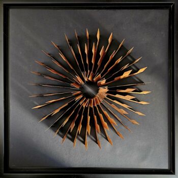 Sculpture titled "Brute de fonderie #…" by Corinne Bresson, Original Artwork, Cardboard