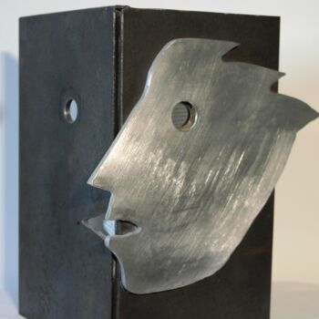 Sculpture intitulée "Liseuse" par Byludo, Œuvre d'art originale, Aluminium