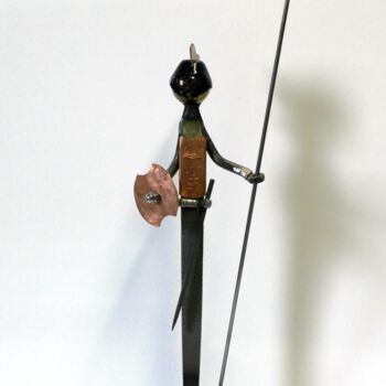 Sculpture titled "Le spartiate " by Byludo, Original Artwork, Metals