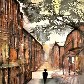 Painting titled "Tropiques" by Franck Giraud, Original Artwork, Watercolor