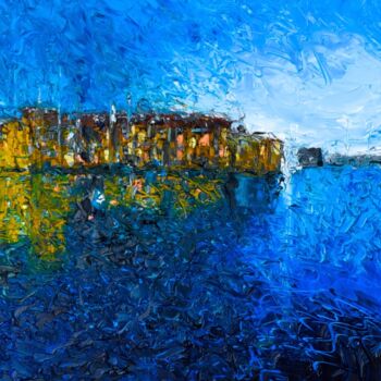 Peinture intitulée "St Tropez: levé du…" par Michel Drass, Œuvre d'art originale, Huile