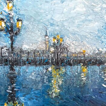 Painting titled "VENISE: L'Aqua Alta" by Michel Drass, Original Artwork, Oil