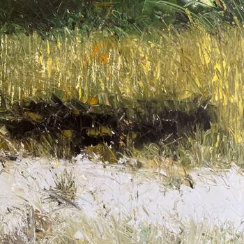 Painting titled "CAMARGUE: Manade da…" by Michel Drass, Original Artwork, Oil