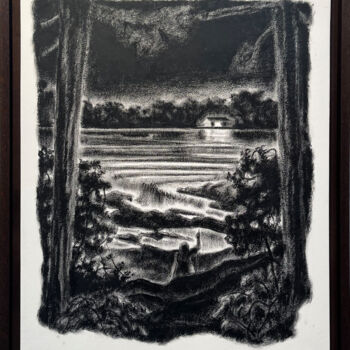Drawing titled "Serpent Cosmique #8" by Pierre Seinturier, Original Artwork, Pastel