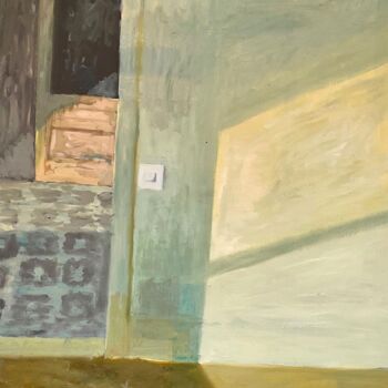Painting titled "sans titre" by Antony Huchette, Original Artwork, Fabric