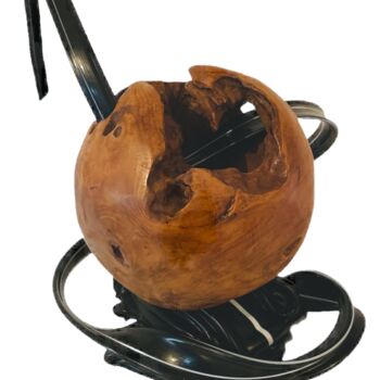 Sculpture titled "Phagocytose" by Audrey Steiner, Original Artwork, Wood