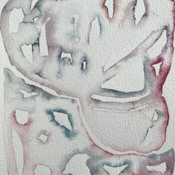 Peinture intitulée "Contours du vide (V)" par Mathilde Séguis, Œuvre d'art originale, Aquarelle