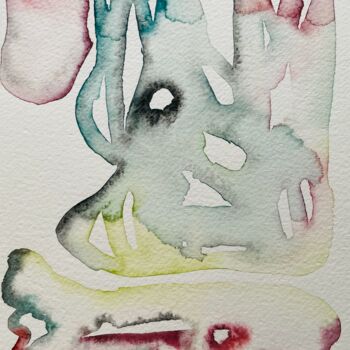 Drawing titled "Contours du vide (V…" by Mathilde Séguis, Original Artwork, Watercolor