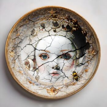 Photographie intitulée "Assiette Moyenne" par Karine Garelli (Reds Robin), Œuvre d'art originale, Plastique