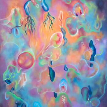 Painting titled "Métamorphose-Lucie…" by Lucie Duban, Original Artwork, Oil