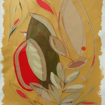 Painting titled "Sérénade au jardin" by Cécile Morillon, Original Artwork, Acrylic