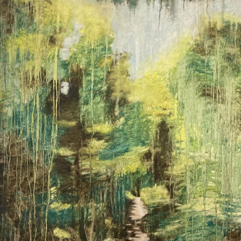 Painting titled "Sous-bois # 31" by Guillaume De Baudus, Original Artwork, Oil