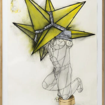 Painting titled "L'homme qui porte u…" by Mrdjan Bajić, Original Artwork, Acrylic