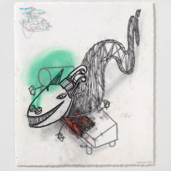 Collages titled "The Dragon on Freud…" by Mrdjan Bajić, Original Artwork, Collages