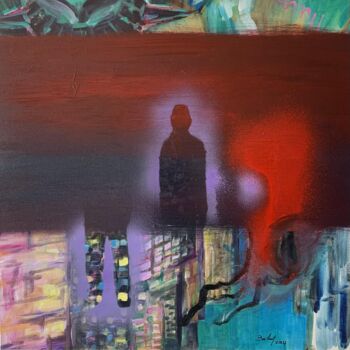 Painting titled "Urban desire " by Frédéric Batard, Original Artwork, Oil