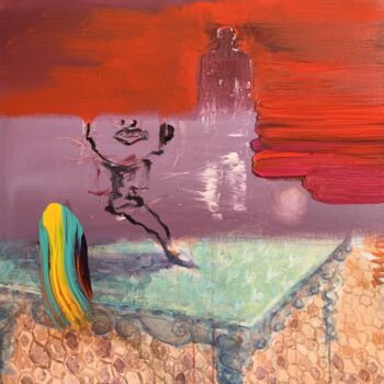 Painting titled "Beautiful Elle" by Frédéric Batard, Original Artwork, Oil