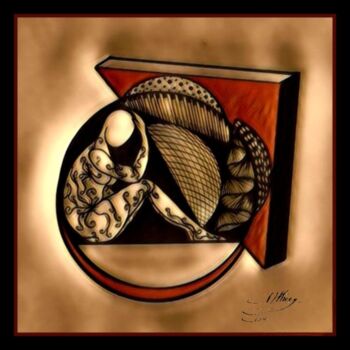 Drawing titled "Exhaustion" by Cathee Ebe, Original Artwork, Ink