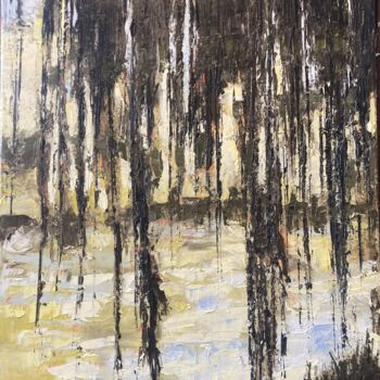 Painting titled "Reflets # 2" by Guillaume De Baudus, Original Artwork, Oil
