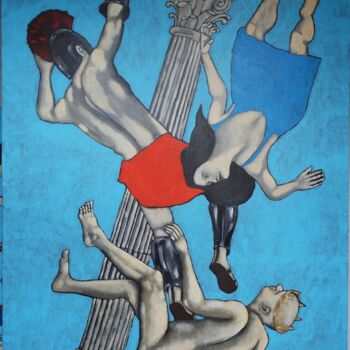 Peinture intitulée "la chute de Rome" par Guillaume Cord, Œuvre d'art originale, Acrylique
