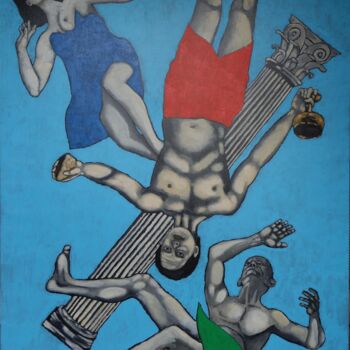 Peinture intitulée "seconde chute de Ro…" par Guillaume Cord, Œuvre d'art originale, Acrylique