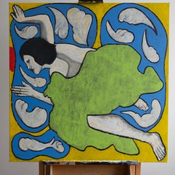 Painting titled "nuage1" by Guillaume Cord, Original Artwork, Acrylic