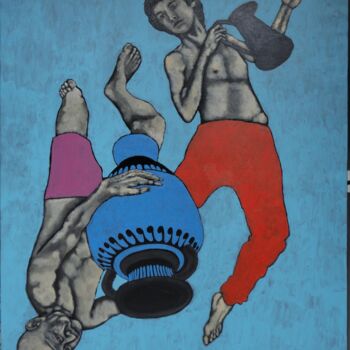 Painting titled "vol" by Guillaume Cord, Original Artwork, Acrylic